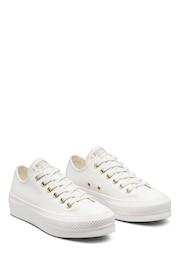 Converse White Lift Platform Low Top Trainers - Image 4 of 7