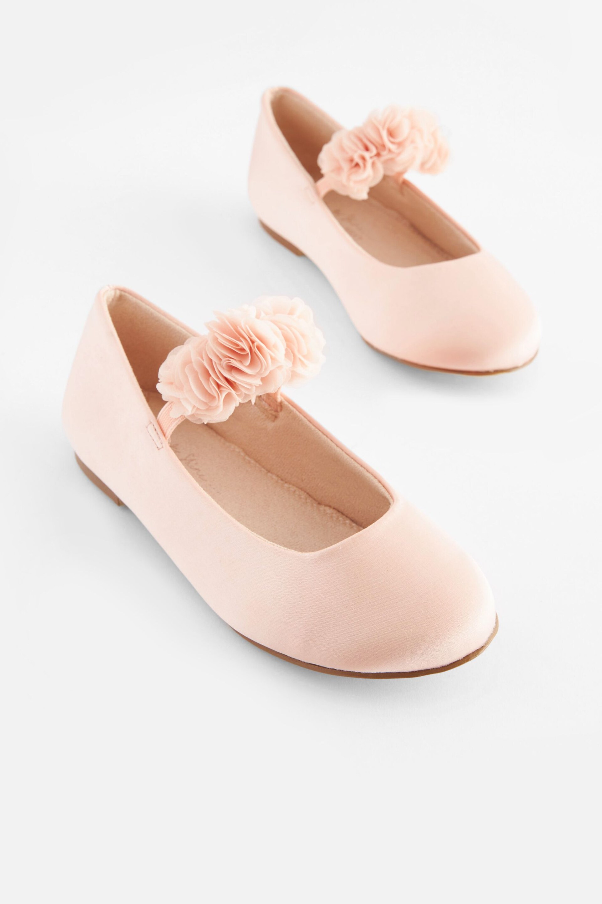 Pink Standard Fit (F) Stain Resistant Corsage Flower Occasion Shoes - Image 1 of 5