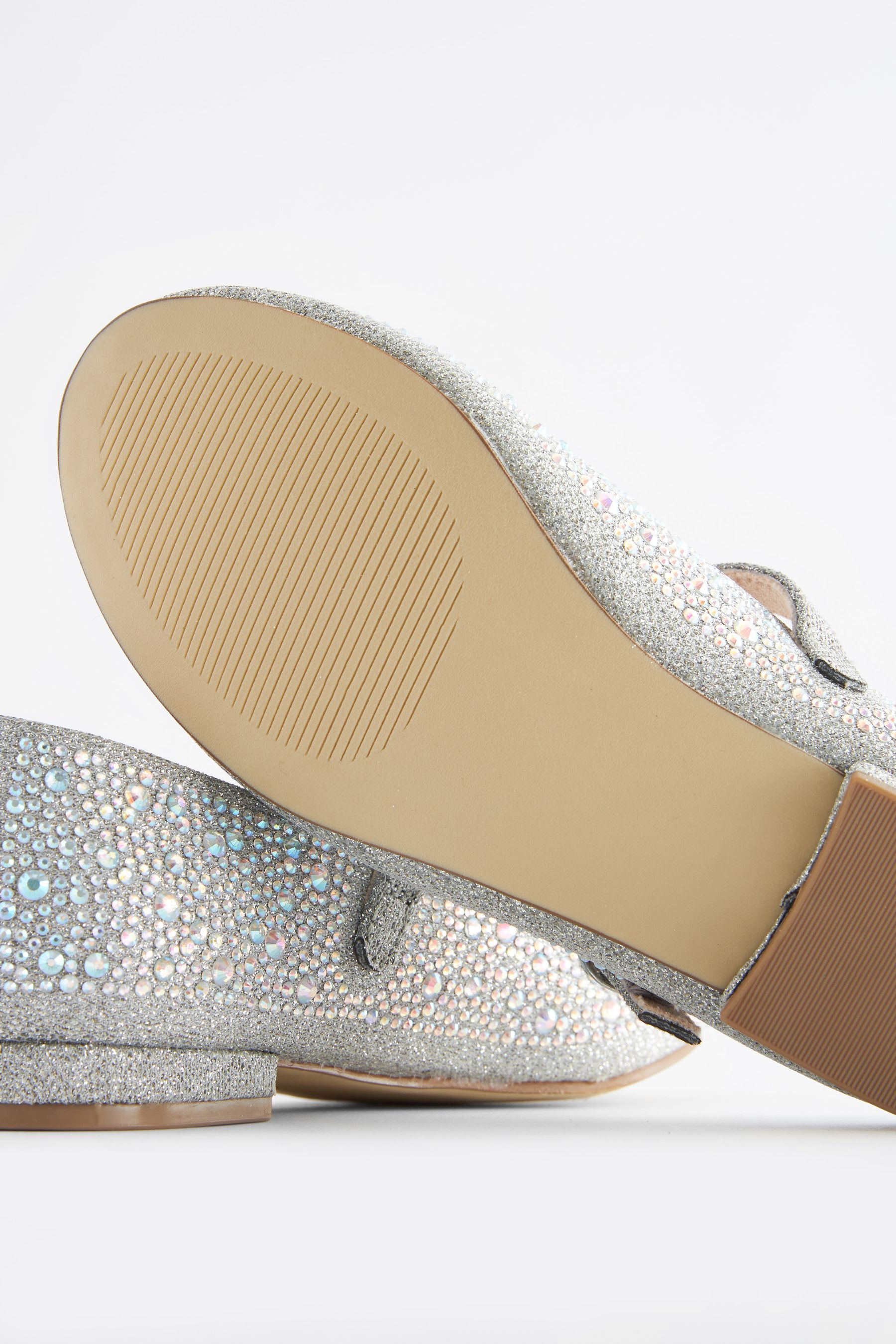 Buy Silver Jewelled Standard Fit F Mary Jane Occasion Shoes from Next Luxembourg