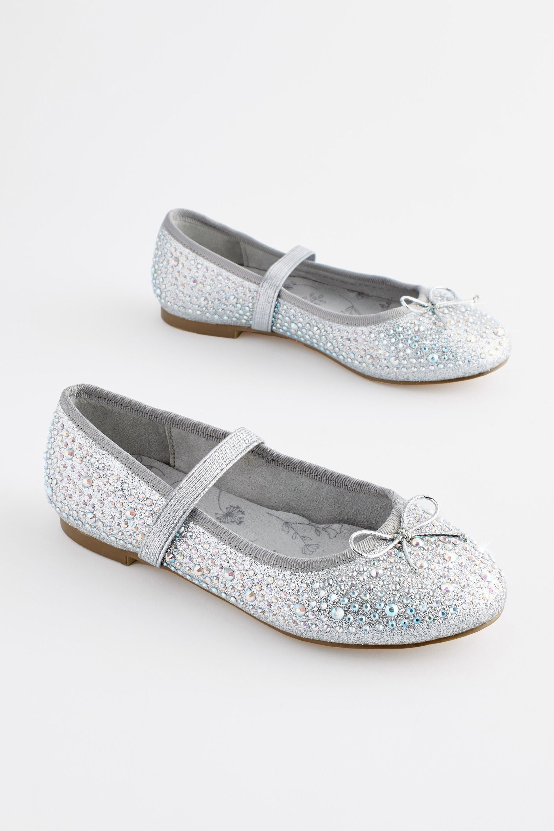 Buy Silver Jewelled Mary Jane Occasion Shoes from the Next UK online shop