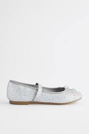 Silver Jewelled Mary Jane Occasion Shoes - Image 2 of 6