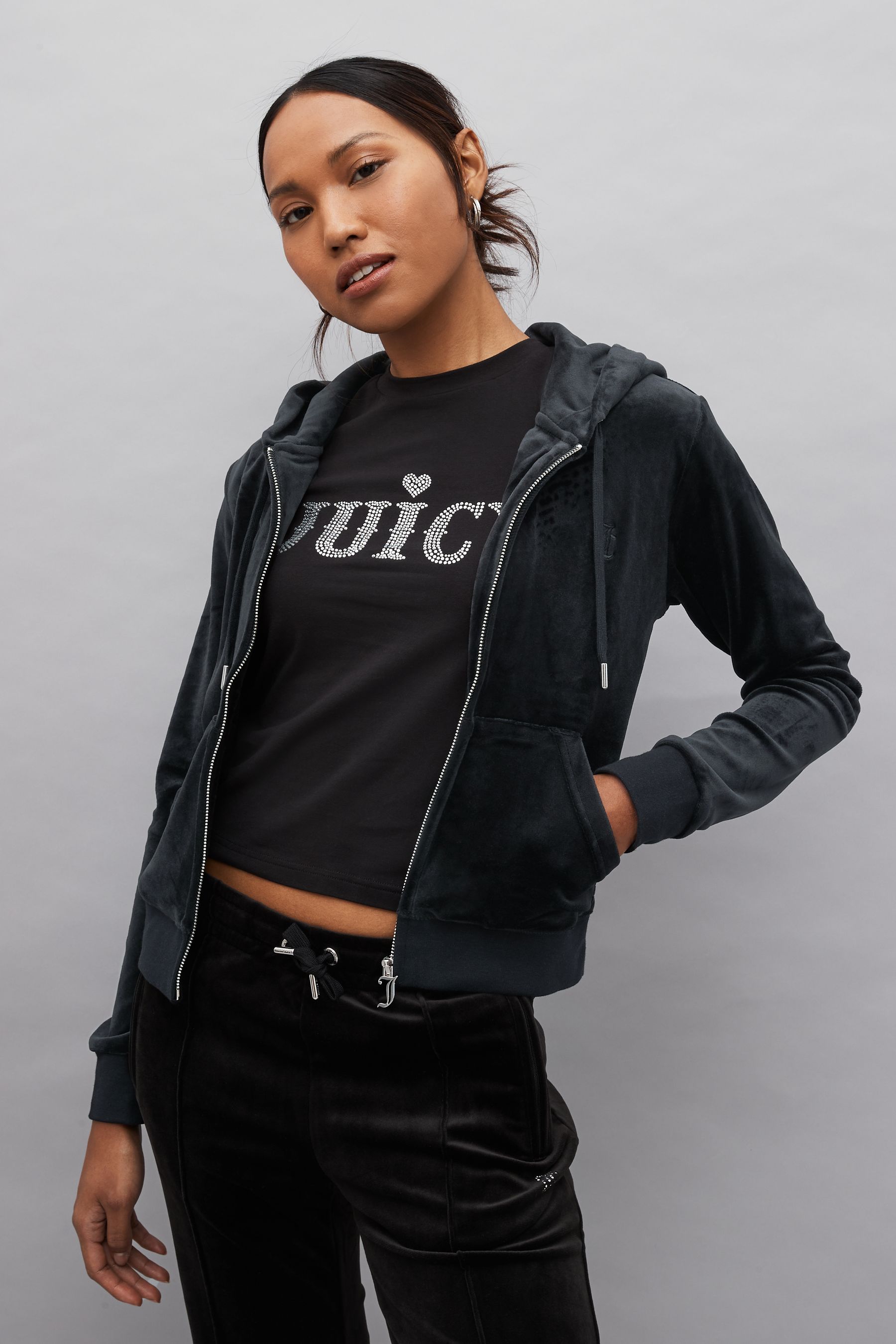 Womens velour hoodie hot sale