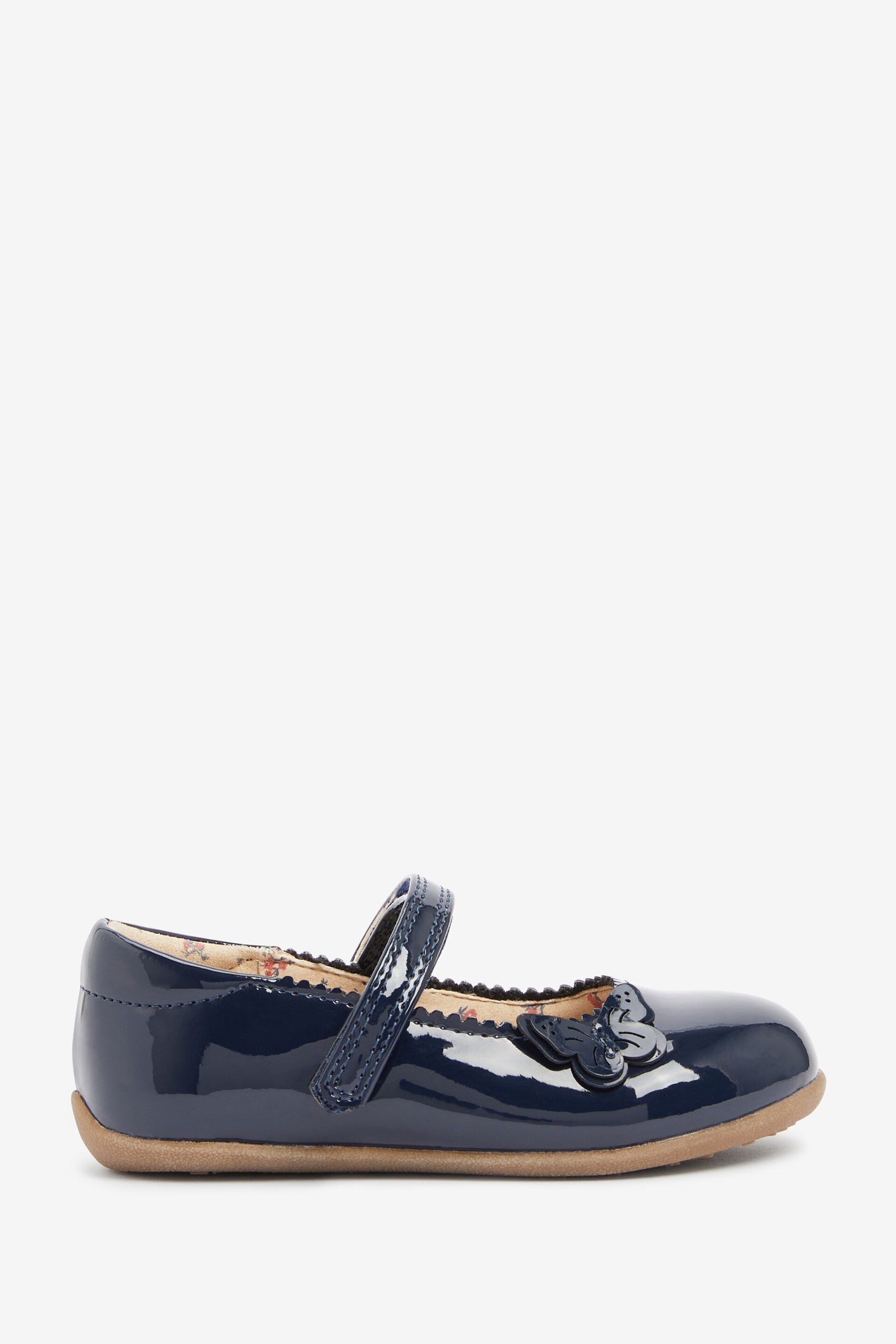 Navy Standard Fit (F) Butterfly Mary Jane Shoes - Image 1 of 5