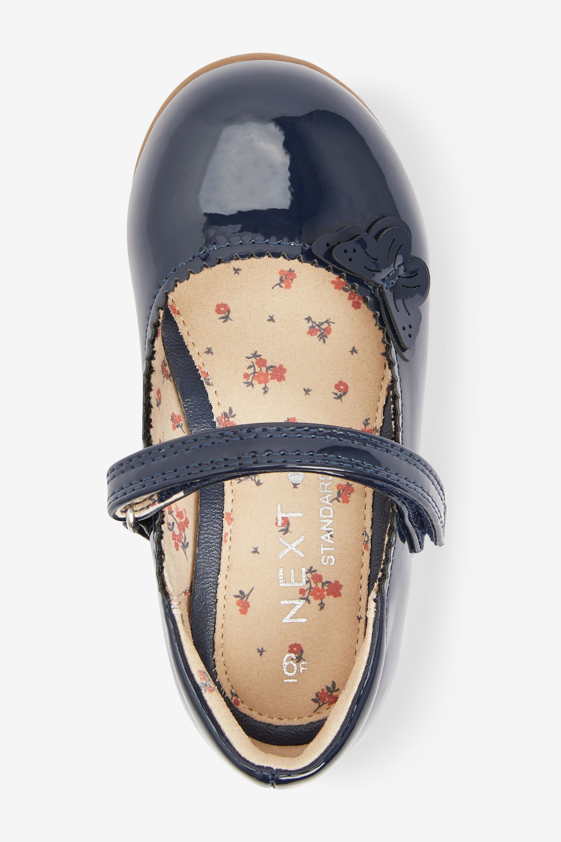 Navy Standard Fit (F) Butterfly Mary Jane Shoes - Image 3 of 5
