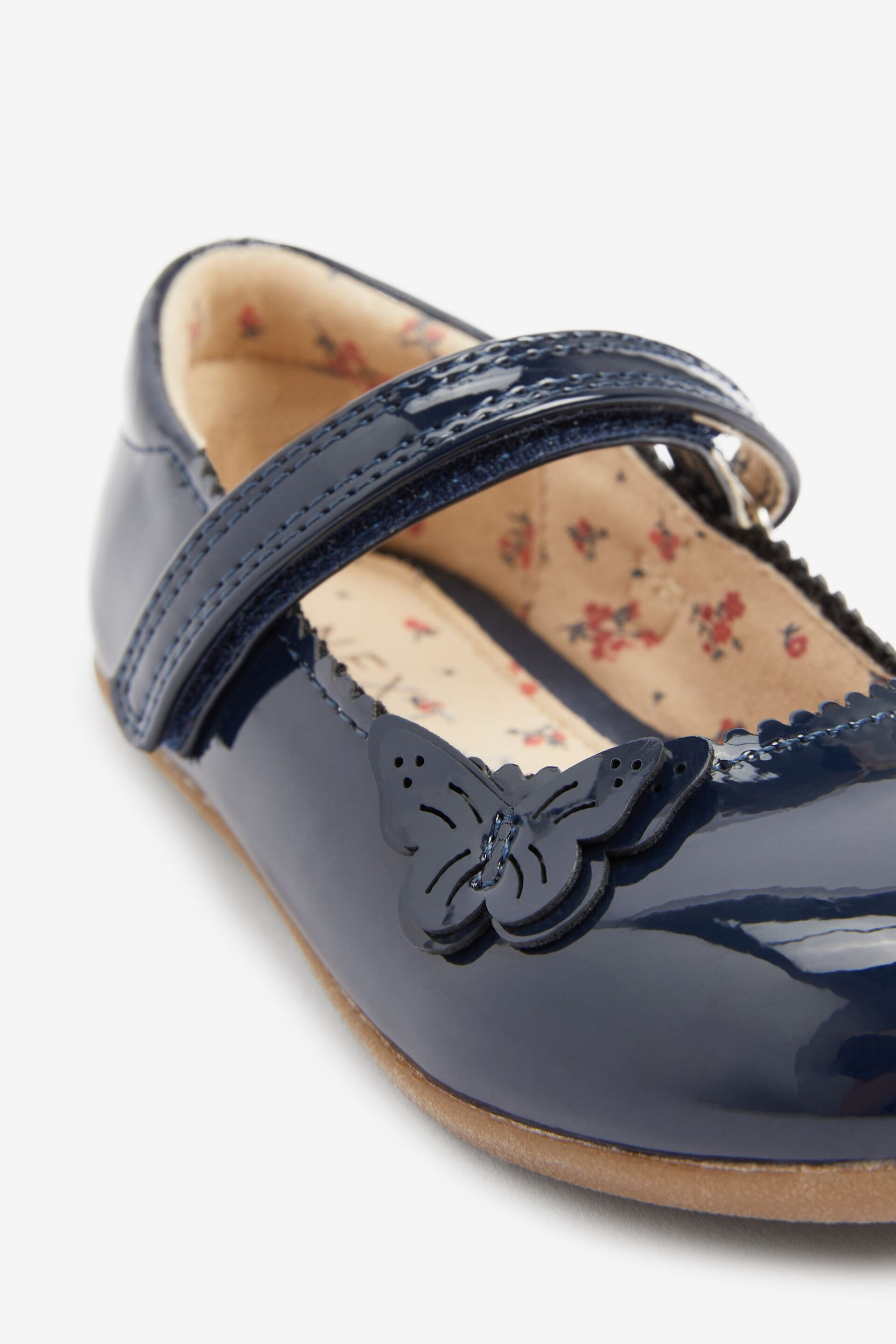 Navy Standard Fit (F) Butterfly Mary Jane Shoes - Image 4 of 5