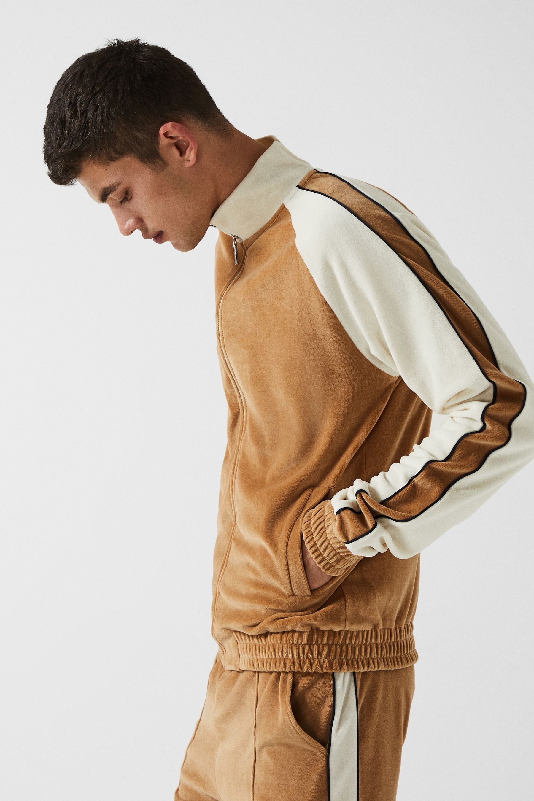 Diesel camel coat contrast sleeves online