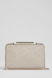 LK Bennett Dotty Champagne Glitter Box Clutch - Image 1 of 3