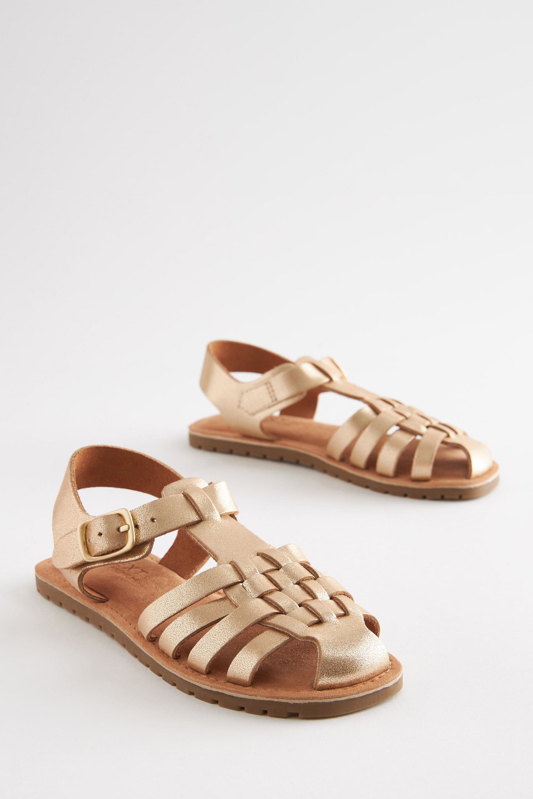 Gold shimmer sandals top