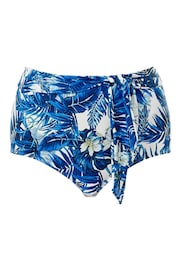 Seaspray Blue Capri Tropical High Waisted Bikini Briefs - Image 5 of 5