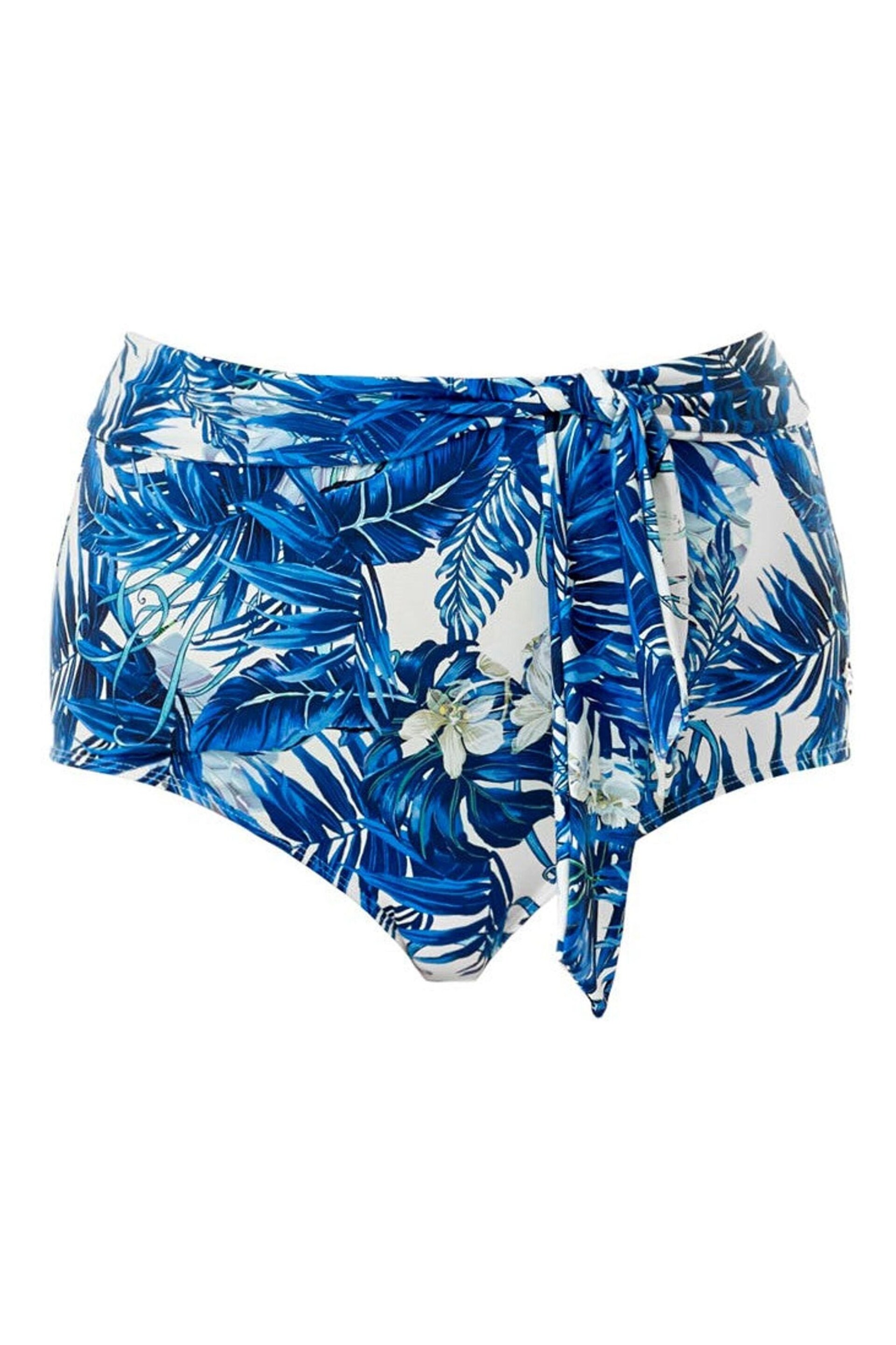 Seaspray Blue Capri Tropical High Waisted Bikini Briefs - Image 5 of 5