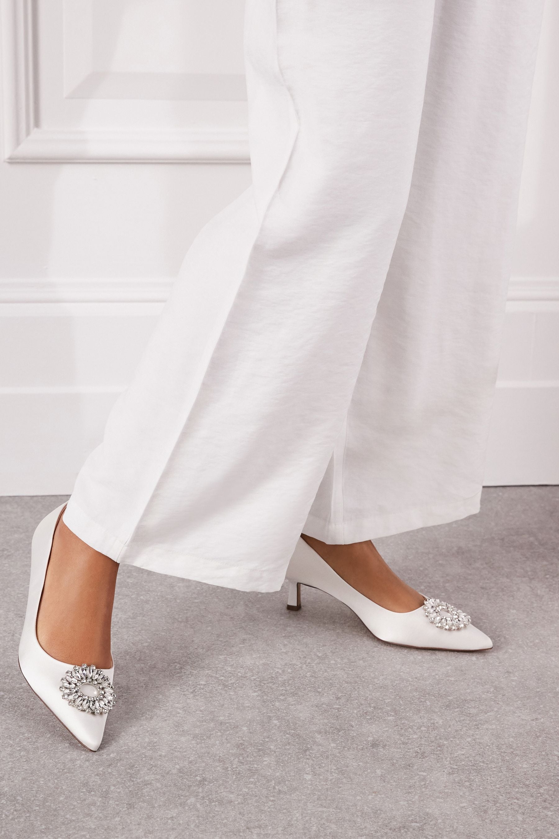 Bridal kitten heel shoes store