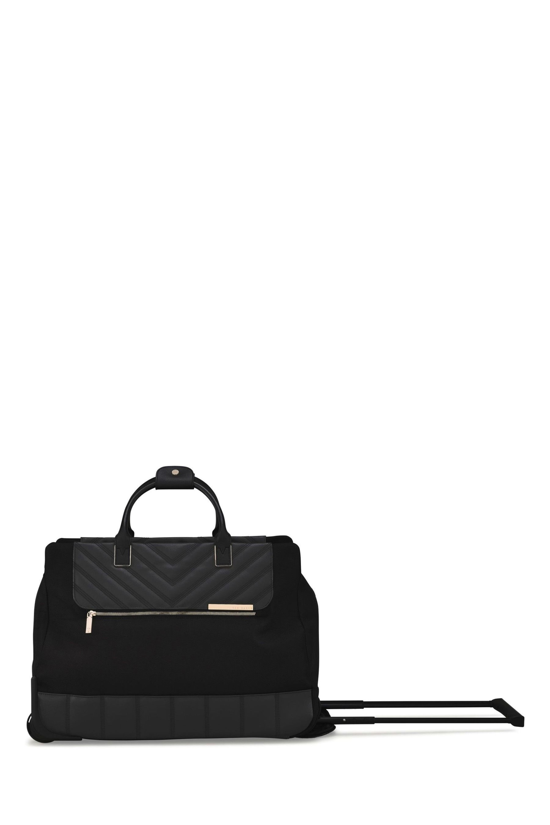 Ted Baker Black Albany Eco Small Trolley Duffle Bag - Image 1 of 3