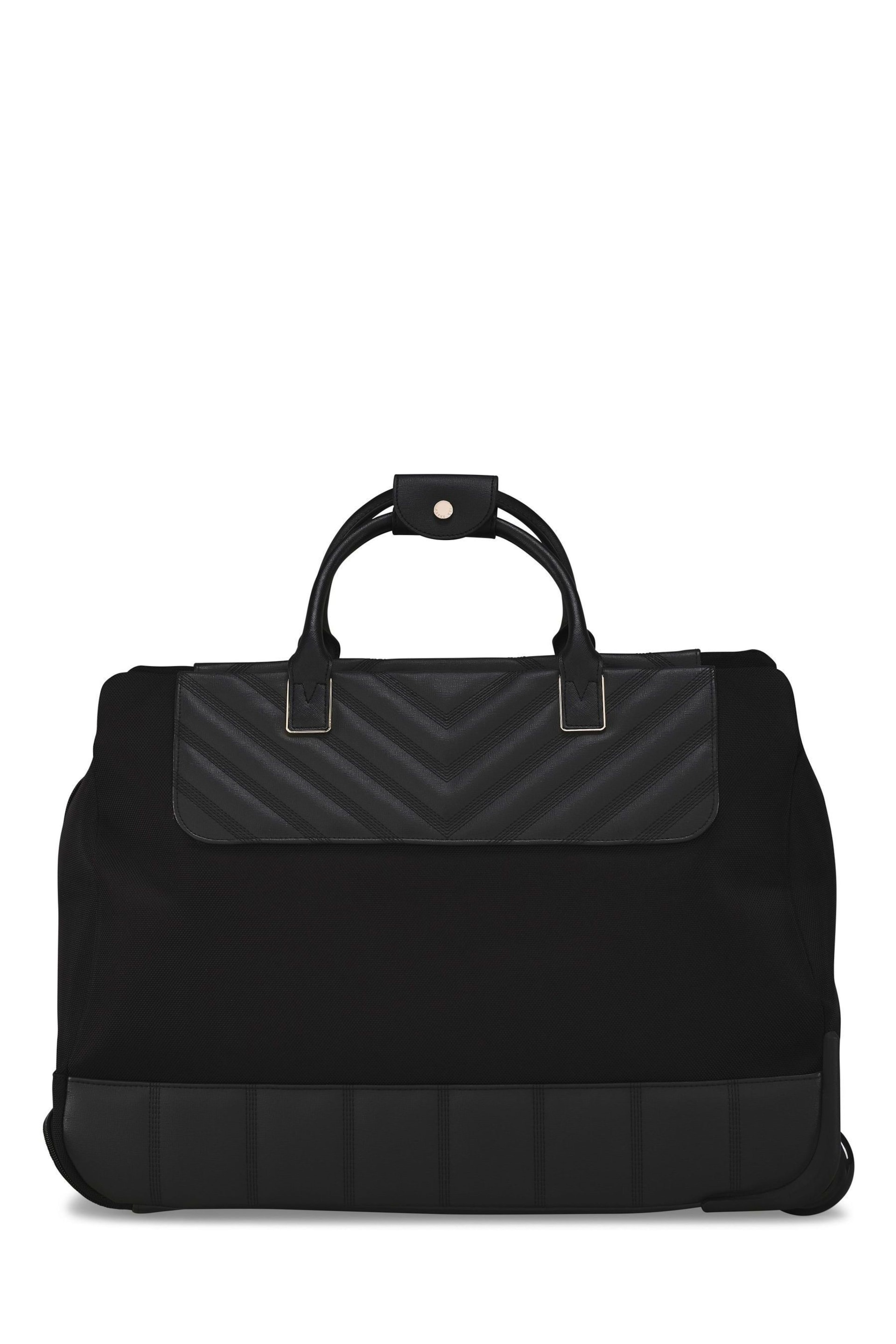 Ted Baker Black Albany Eco Small Trolley Duffle Bag - Image 2 of 3