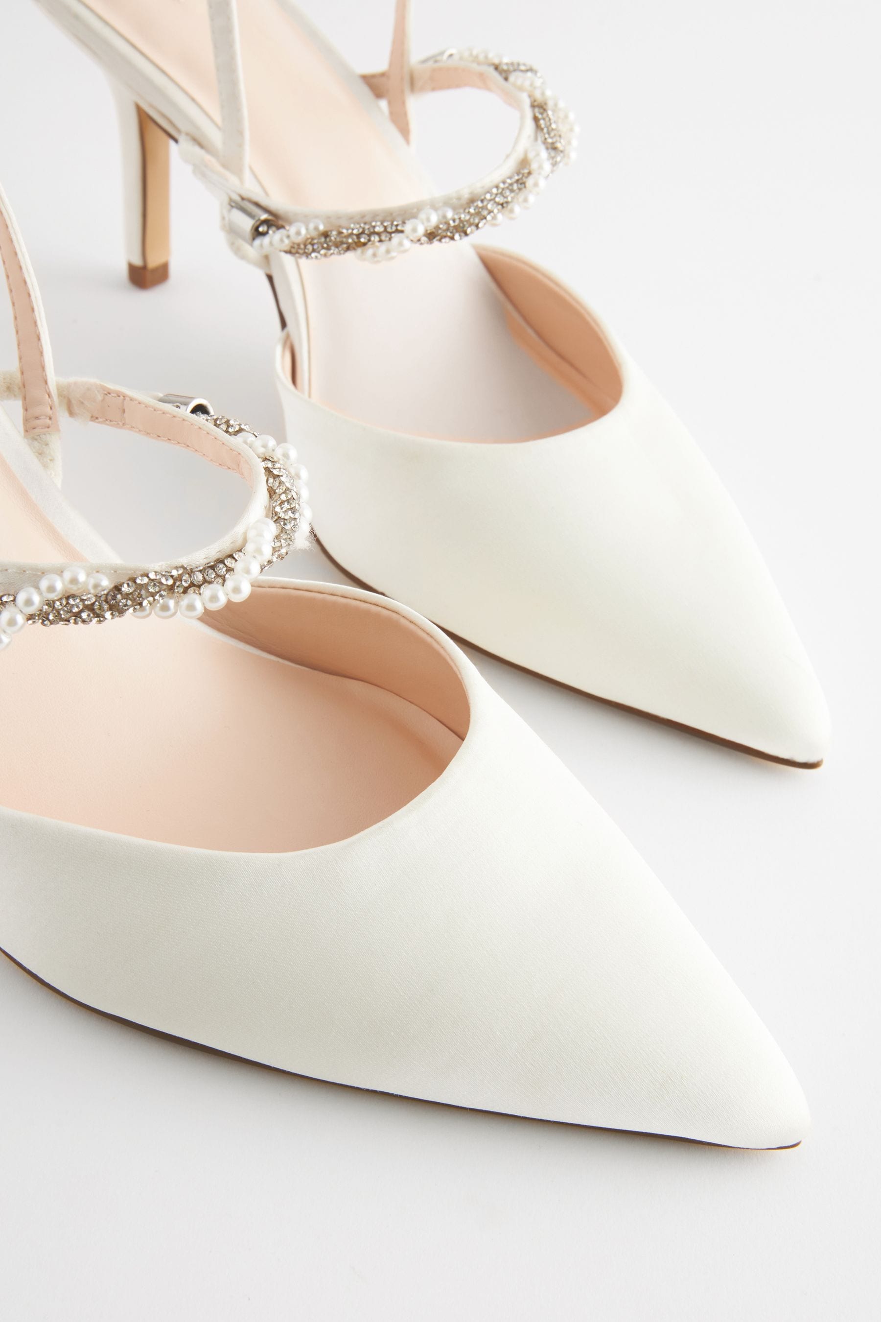Ivory white heels best sale