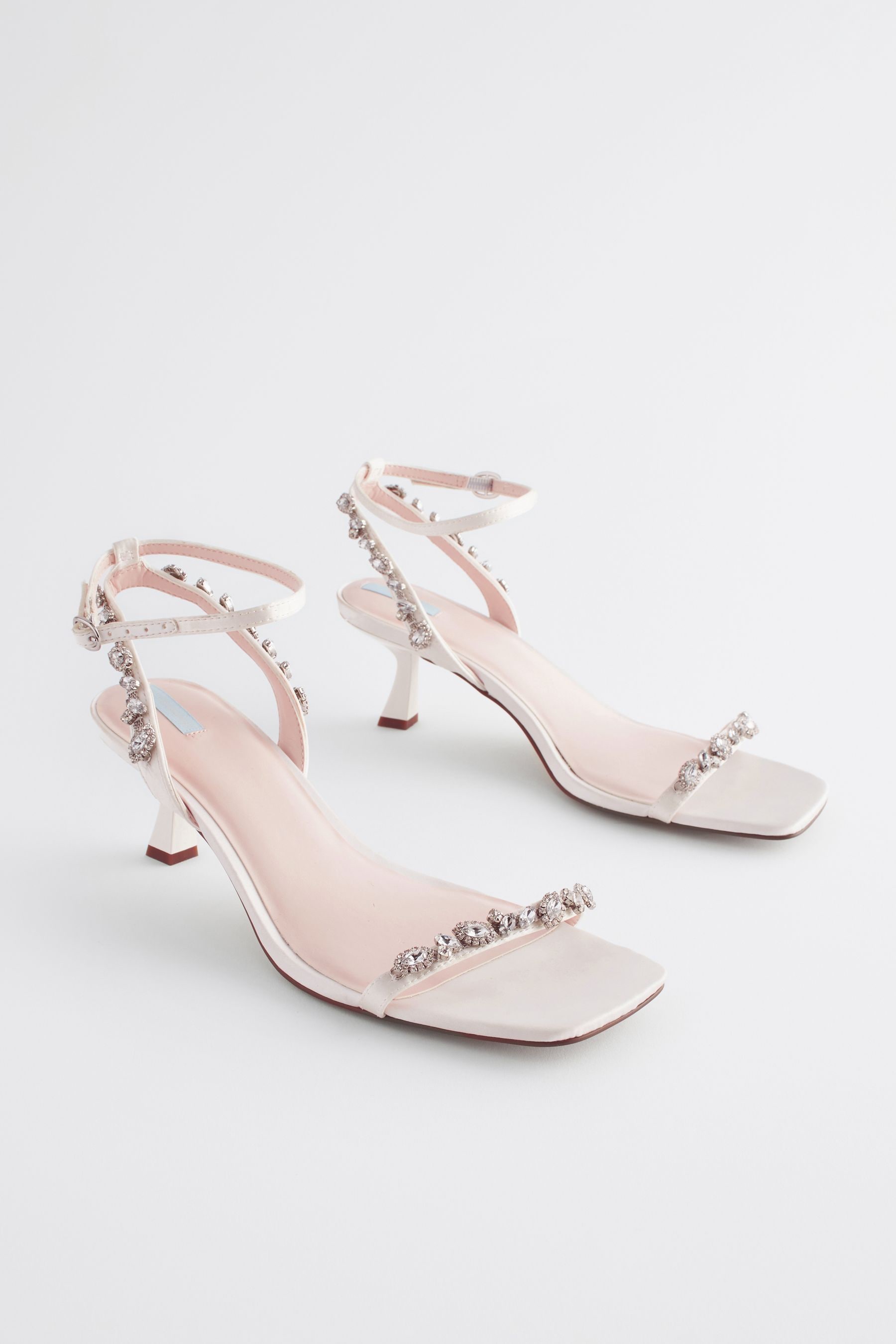 Ivory kitten heel bridal shoes cheap