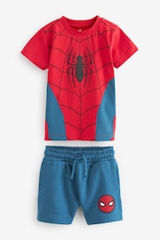 Red/Blue Spider-Man License T-Shirt And Shorts Set (3mths-8yrs) - Image 5 of 6