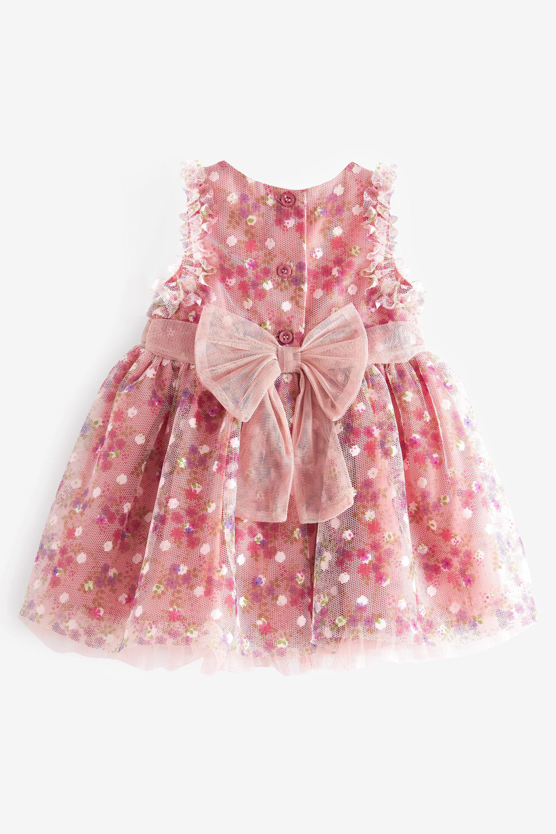 Buy Pink Embroidered Baby Prom Dress 0mths 2yrs from Next Luxembourg