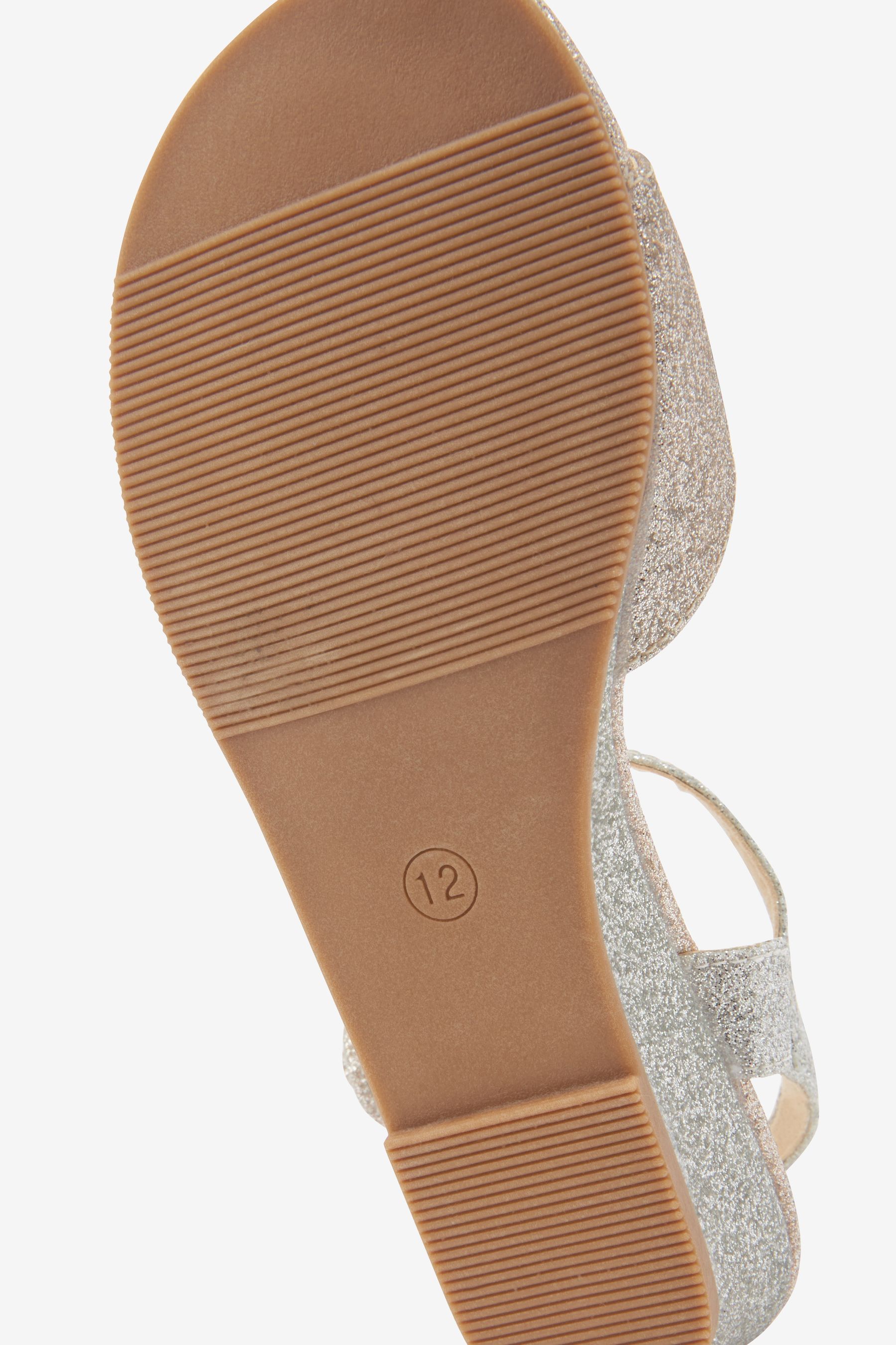 Buy Silver Gold Ombre Glitter Occasion Wedge Sandals from Next Luxembourg
