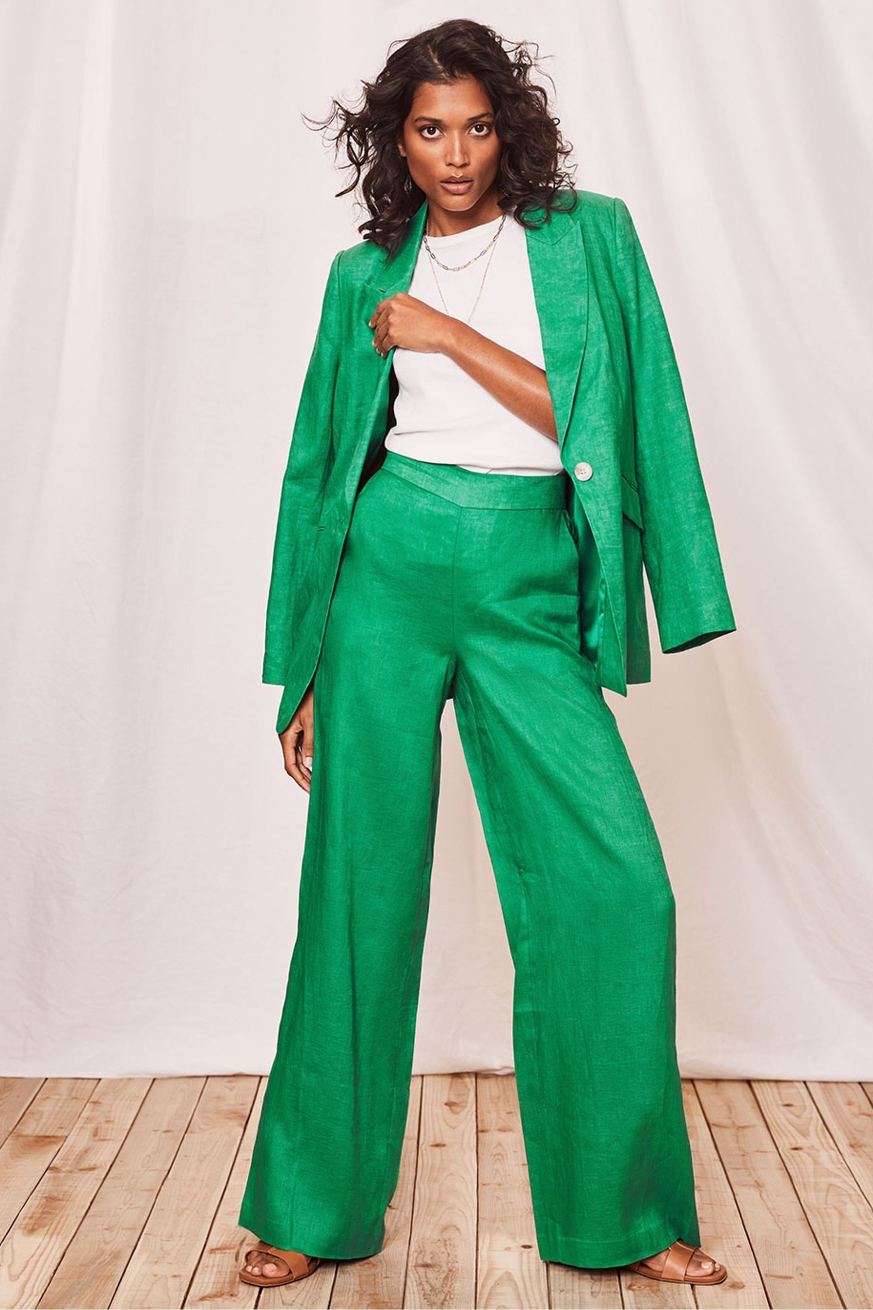 Mint velvet linen trousers top