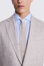 MOSS Tailored Fit Oatmeal Linen Suit: Jacket - Image 7 of 8