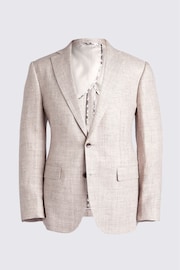 MOSS Oatmeal Nude Tailored Linen Jacket - Image 8 of 8