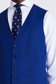 MOSS Royal Blue Tailored Fit Suit Waistcoat - Image 3 of 3