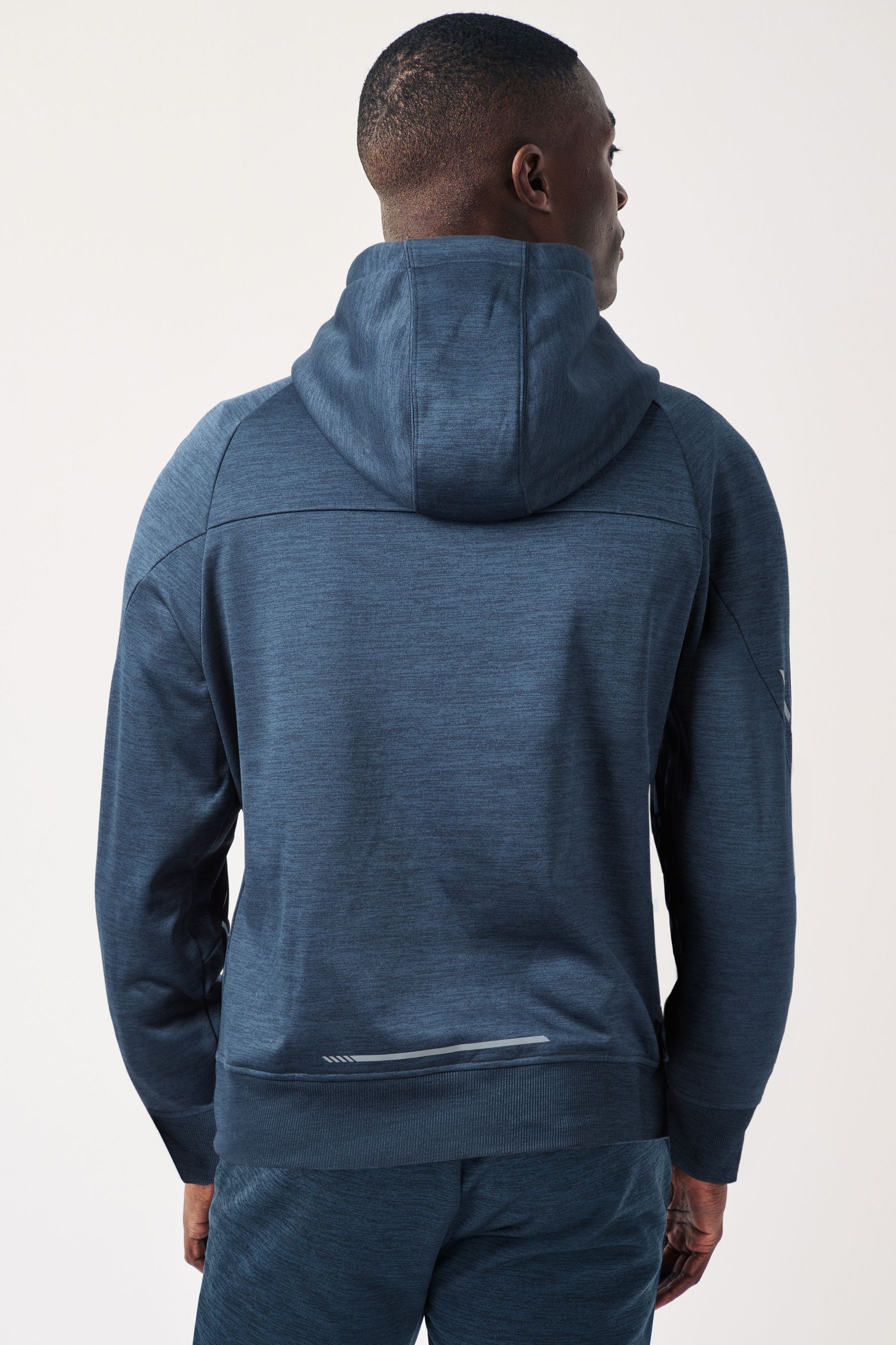 Buy Navy Blue Tech Fleece Hoodie from Next Luxembourg