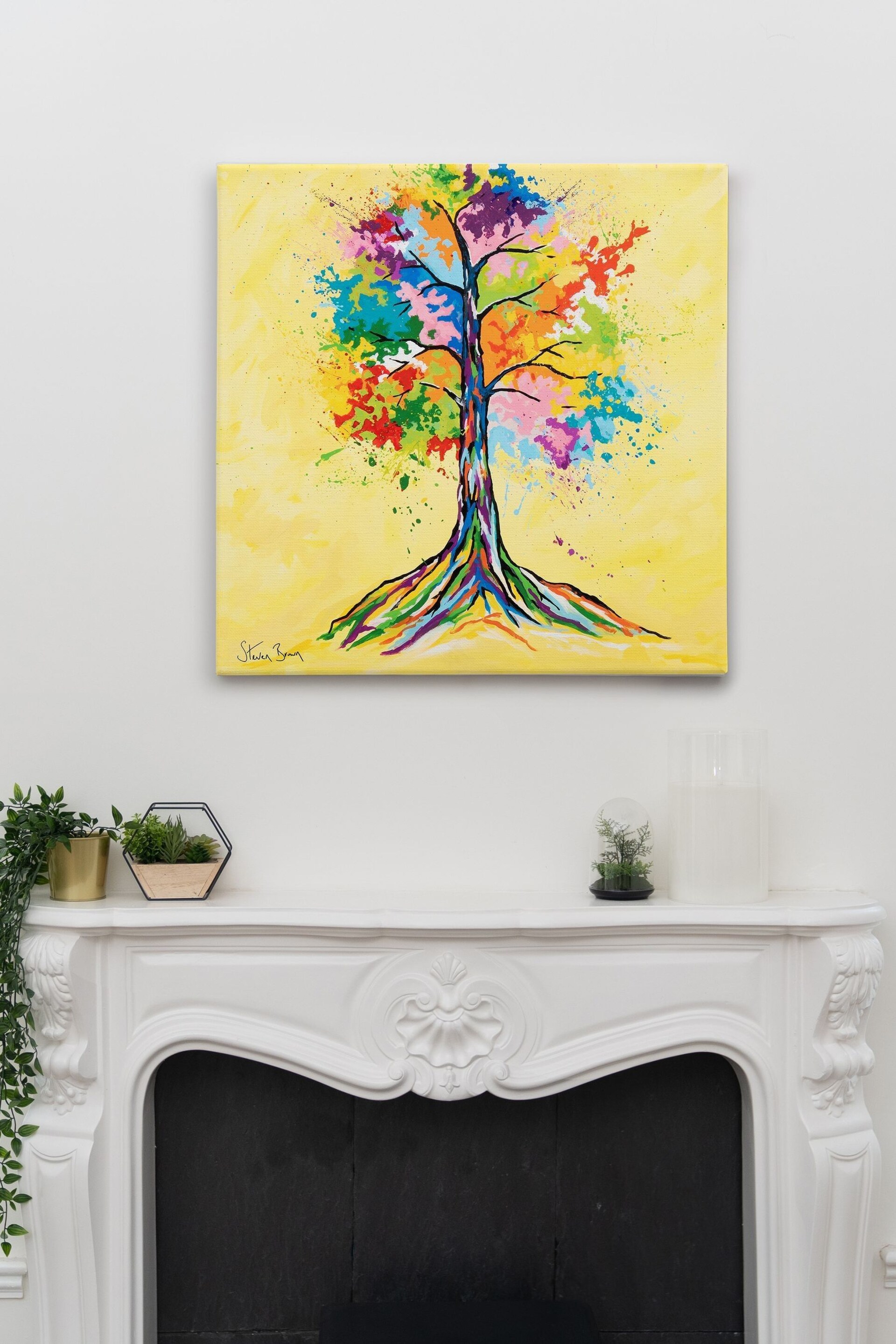 Steven Brown Art Yellow Tree of Life Canvas Print - Image 2 of 4