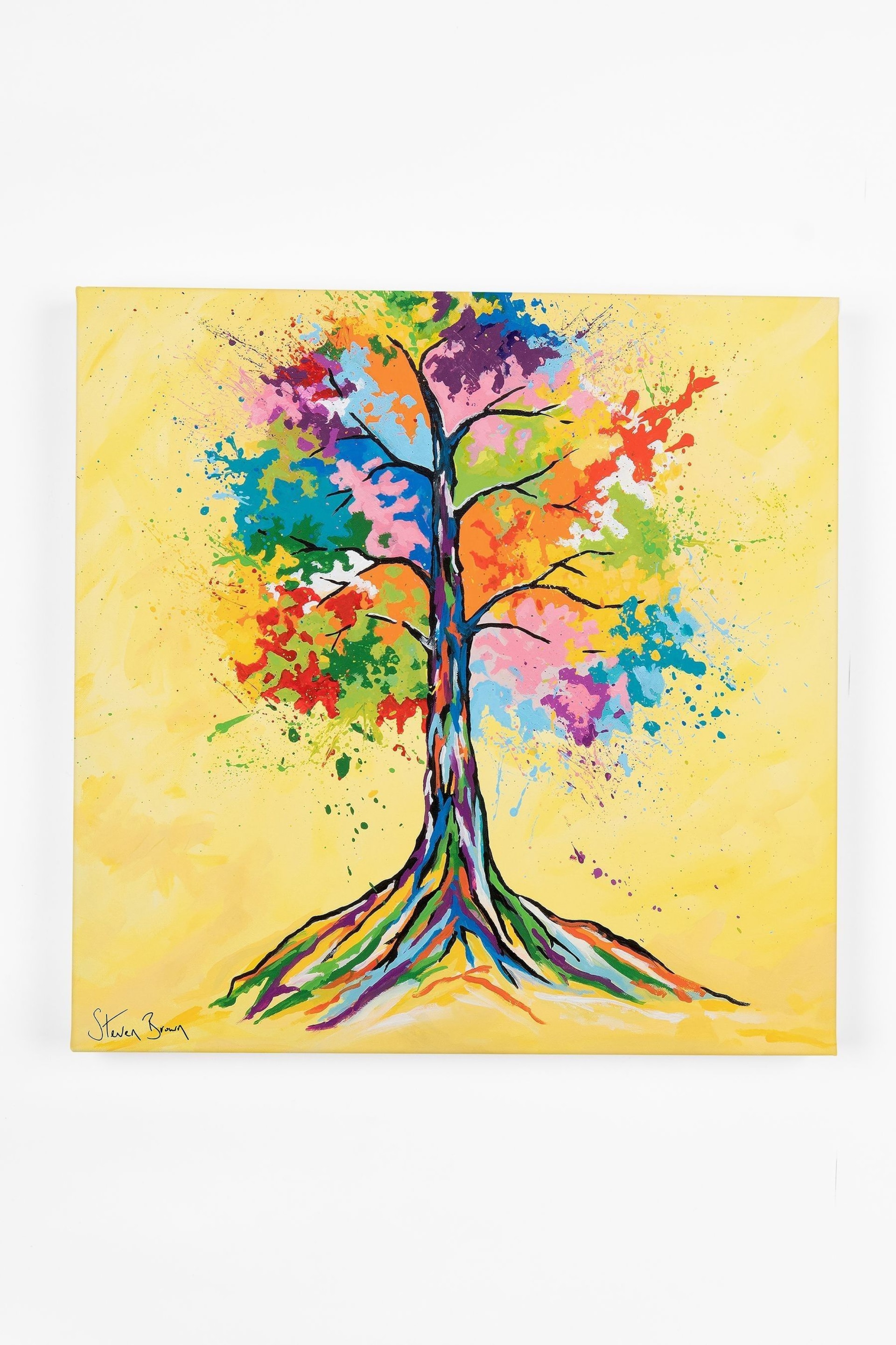 Steven Brown Art Yellow Tree of Life Canvas Print - Image 3 of 4