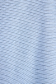 Light Blue Slim Fit Signature Textured Single Cuff Shirt With Trim Detail - Image 10 of 10