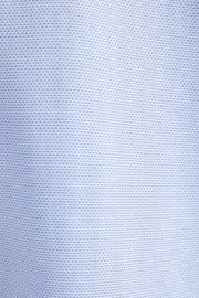 Blue Regular Fit Signature Textured Double Cuff Shirt With Trim Detail - Image 8 of 8