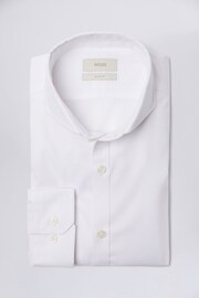 MOSS White Slim Fit Pinpoint Oxford Non Iron Shirt - Image 4 of 4