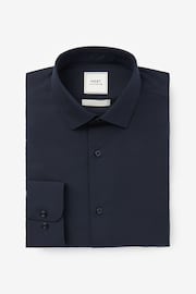 Blue Navy Regular Fit Easy Care Single Cuff Shirt - Image 5 of 7