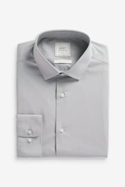 Grey Slim Fit Easy Care Single Cuff Shirt - Image 6 of 8