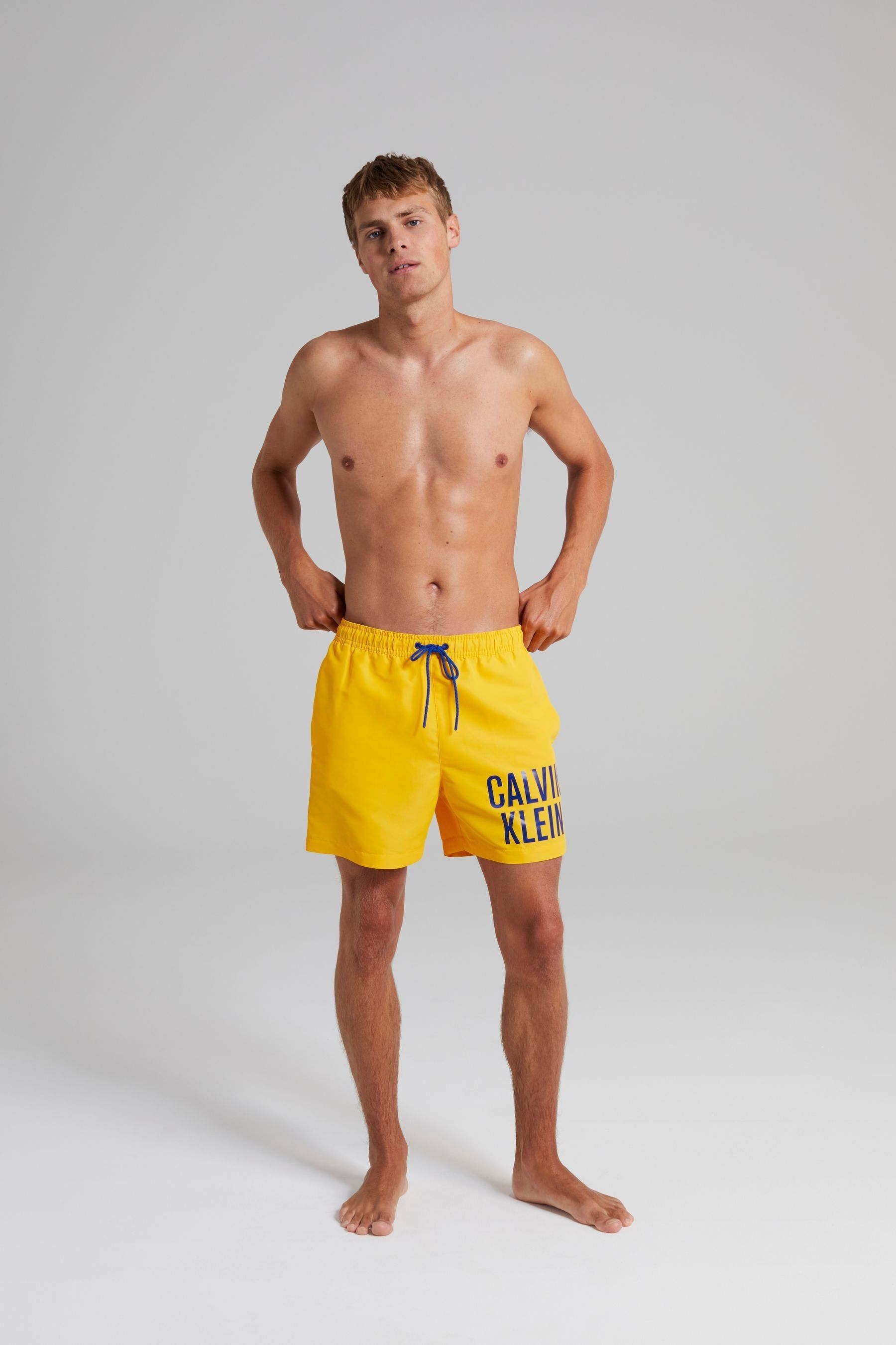 Yellow calvin klein shorts top