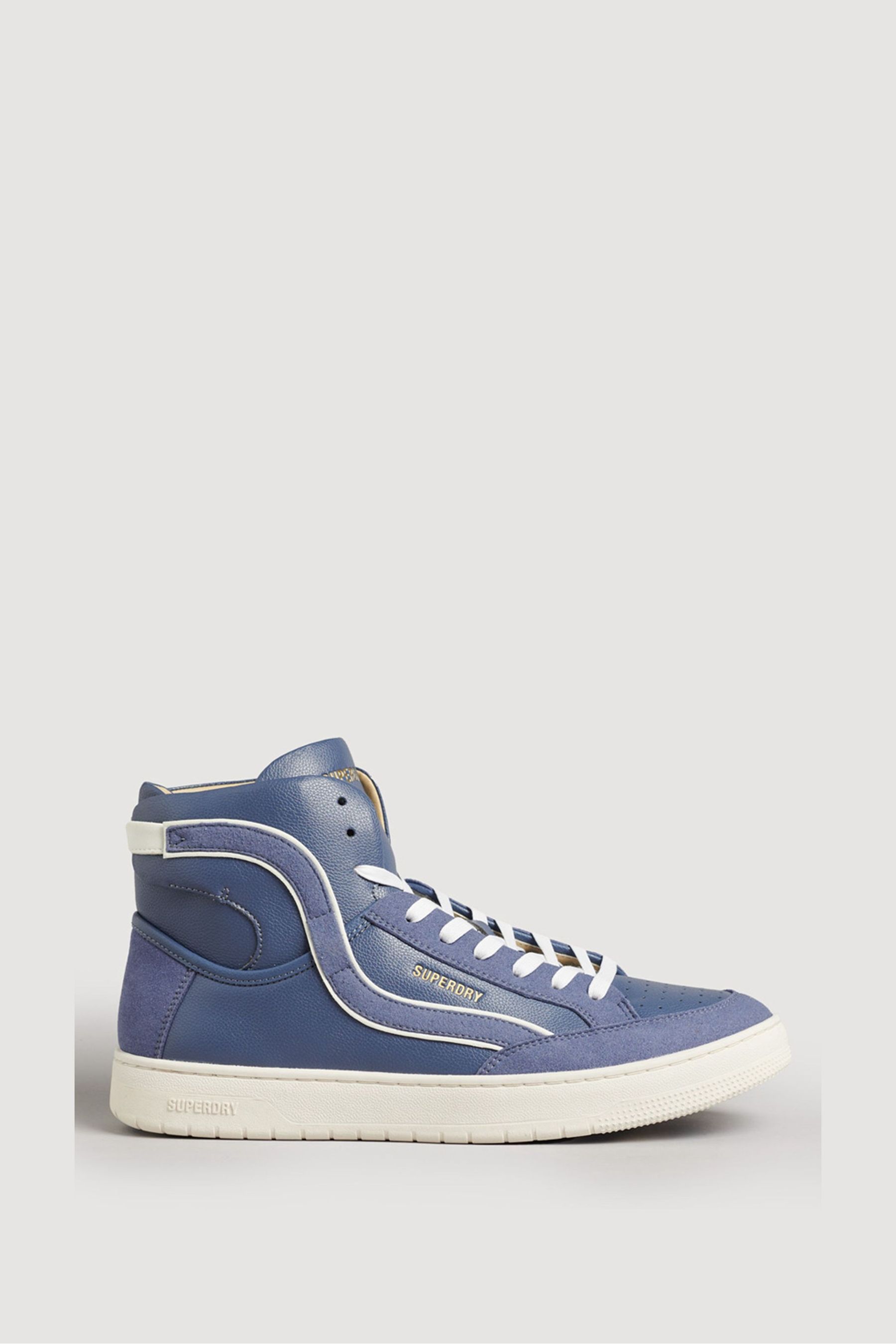 Buy Superdry Blue Vintage Vegan Basket High Top Trainers from Next Luxembourg