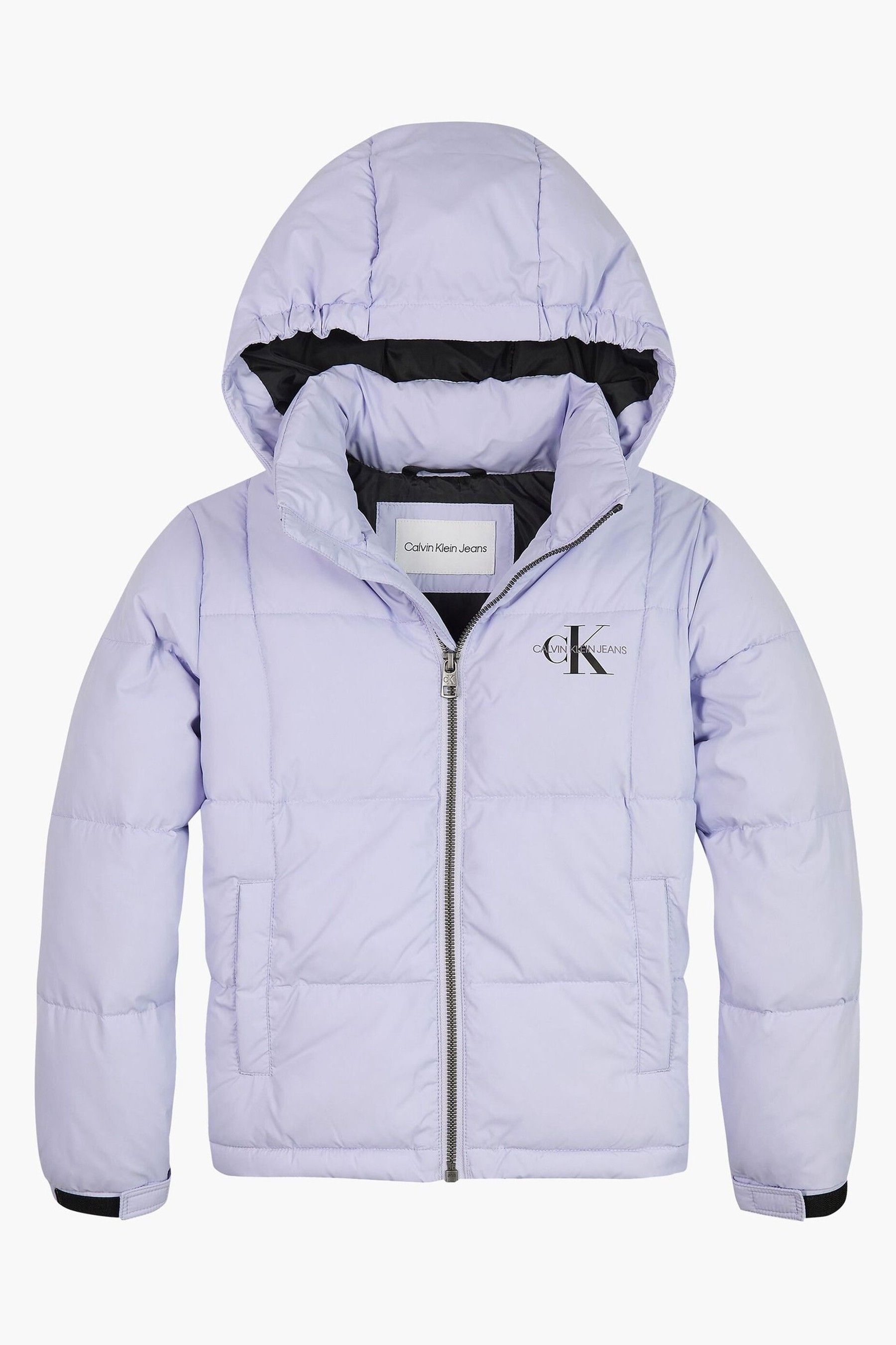 Buy Calvin Klein Jeans Girls Purple Short Quilted Puffer Jacket from Next Luxembourg