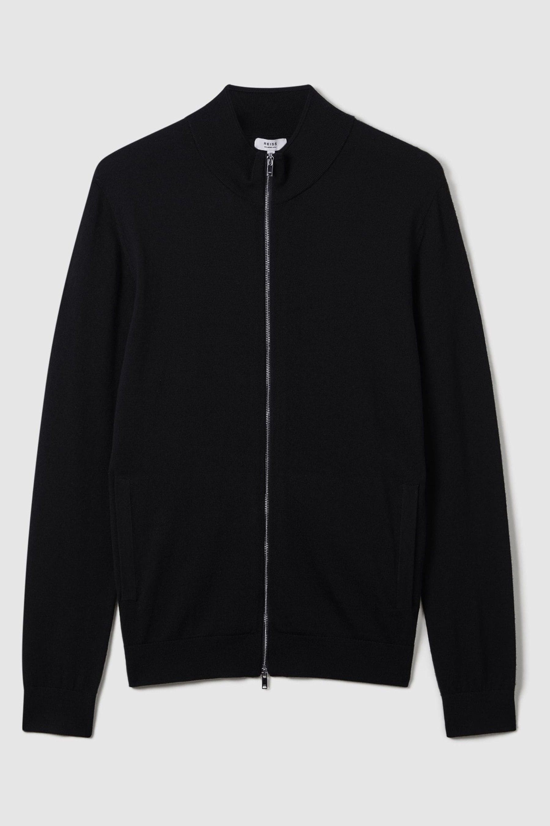 Black merino cardigan online