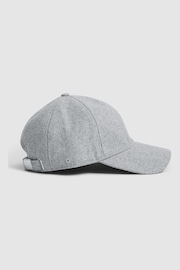 Reiss Grey Ashby Wool Blend Baseball Cap - Image 1 of 6