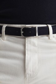 Reiss Navy/Black Aldwych Reversible Leather And Suede Belt - Image 2 of 7