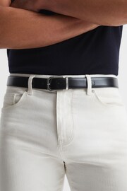 Reiss Navy/Black Aldwych Reversible Leather And Suede Belt - Image 4 of 7