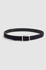 Reiss Navy/Black Aldwych Reversible Leather And Suede Belt - Image 7 of 7
