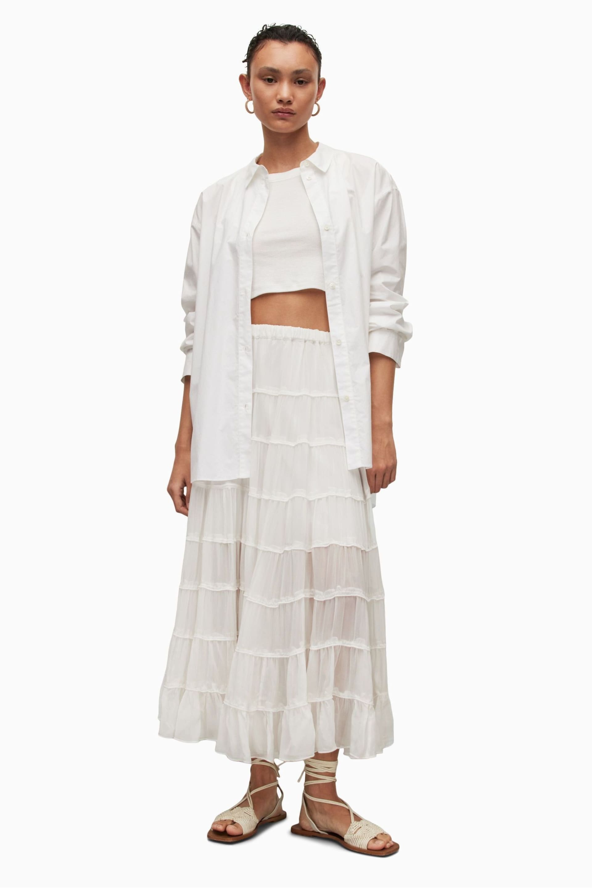 AllSaints White Eva Skirt - Image 3 of 8