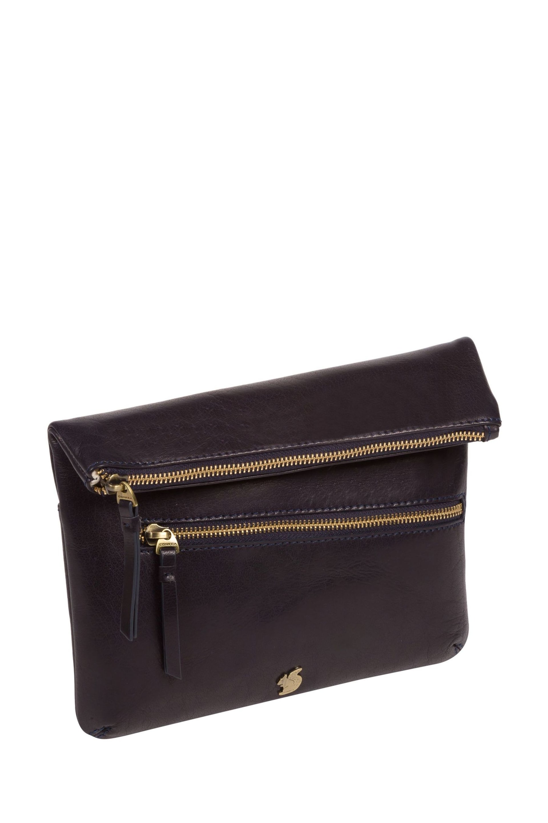 Conkca Flare Leather Clutch Bag - Image 3 of 6