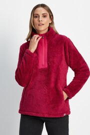 Tog 24 Pink Norrell Teddy Zip Neck Fleece - Image 1 of 8