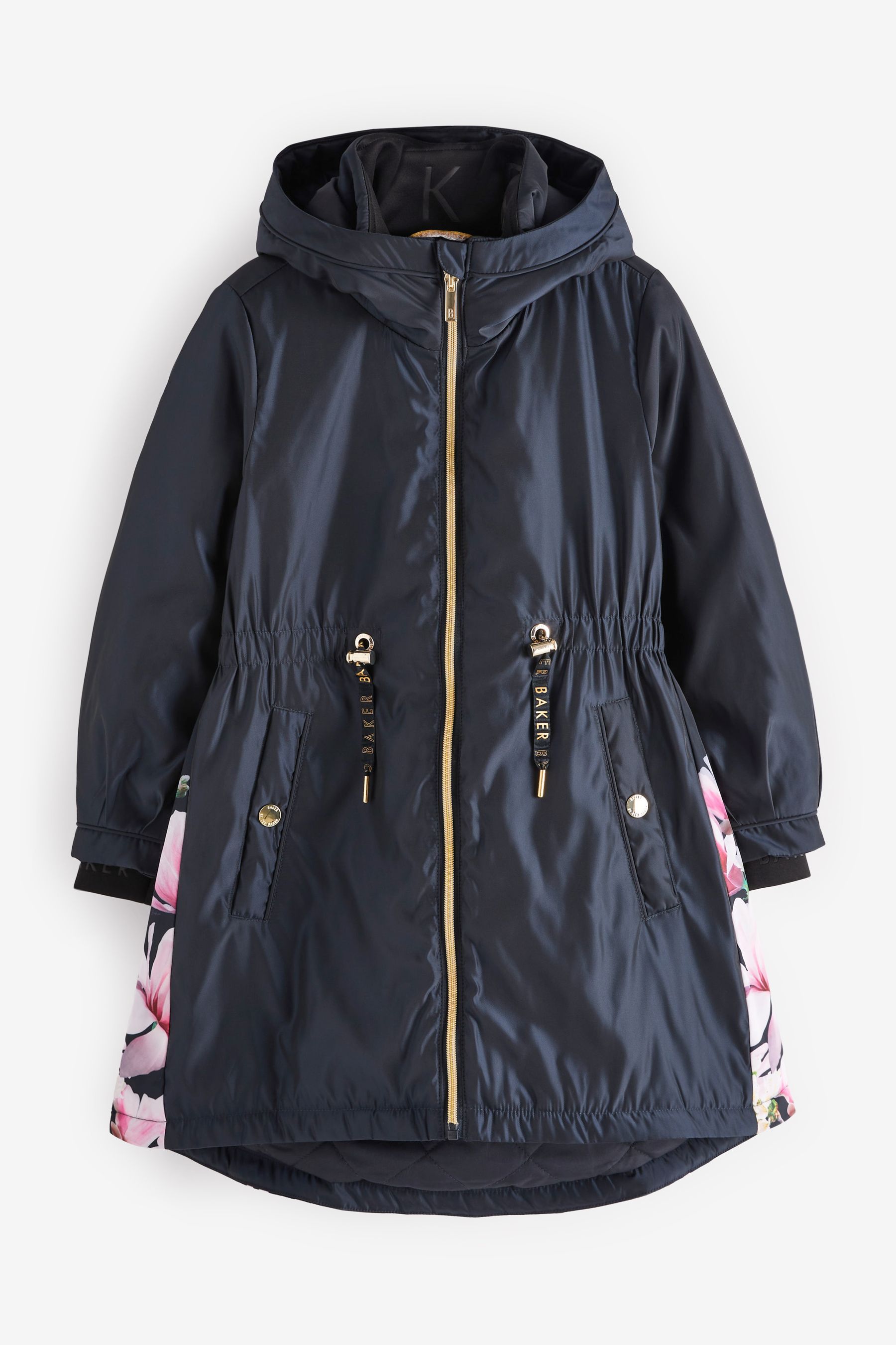Buy Baker by Ted Baker Shower Resistant Navy Floral Rain Mac from Next Luxembourg