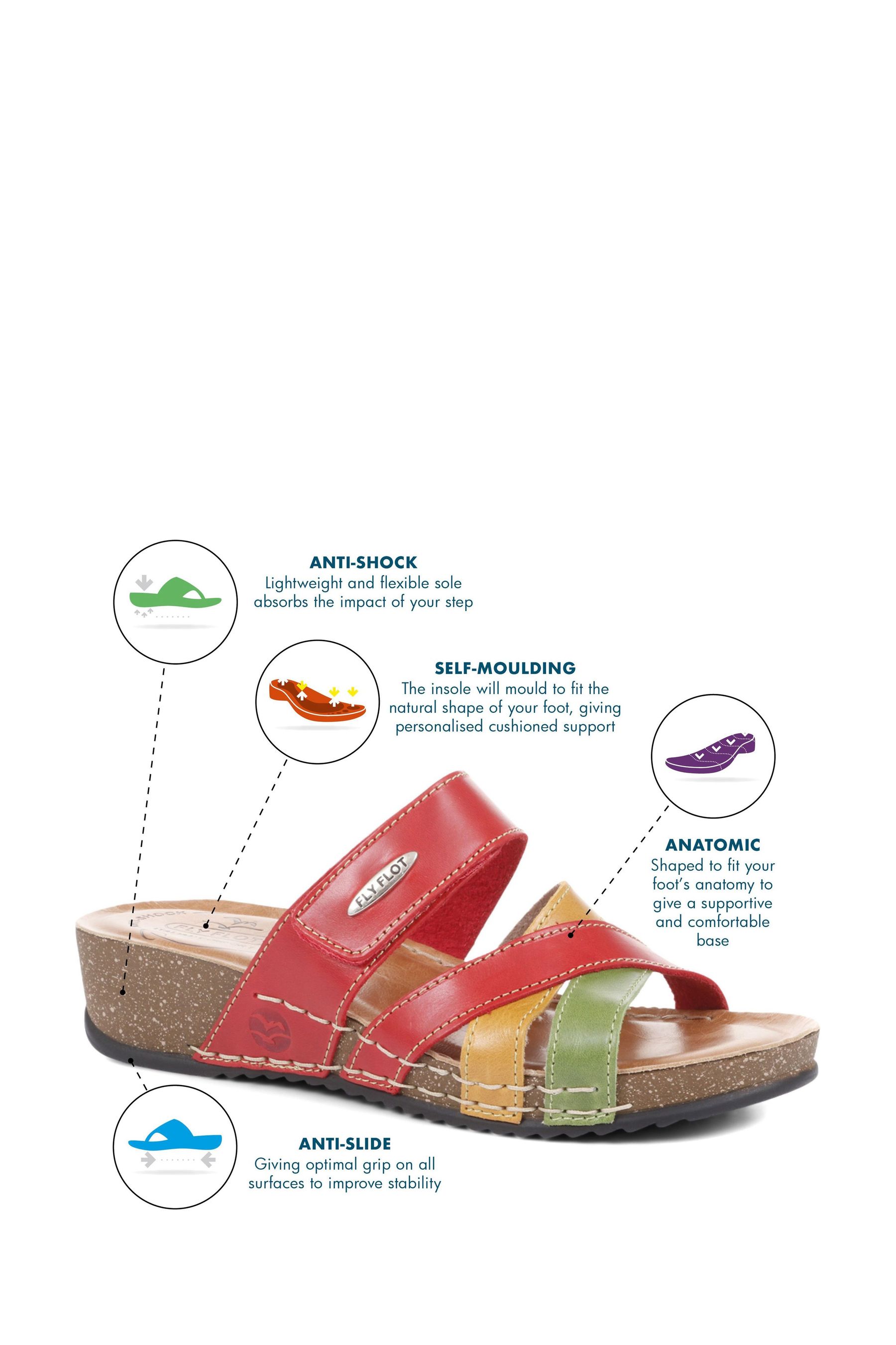 Buy Fly Flot Leather Cross Strap Mule Sandals from Next Luxembourg