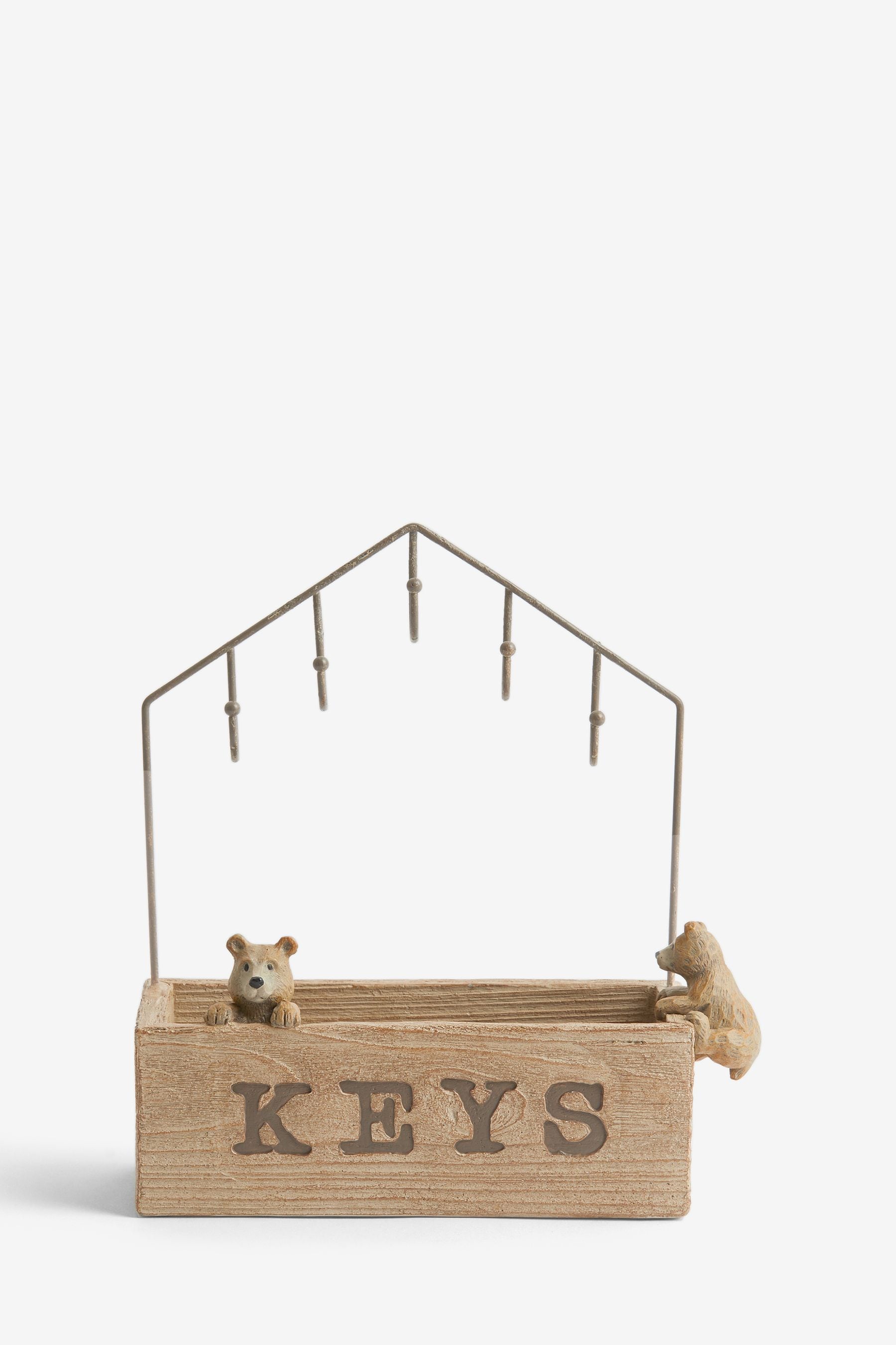 Natural Bertie Bear Key Storage