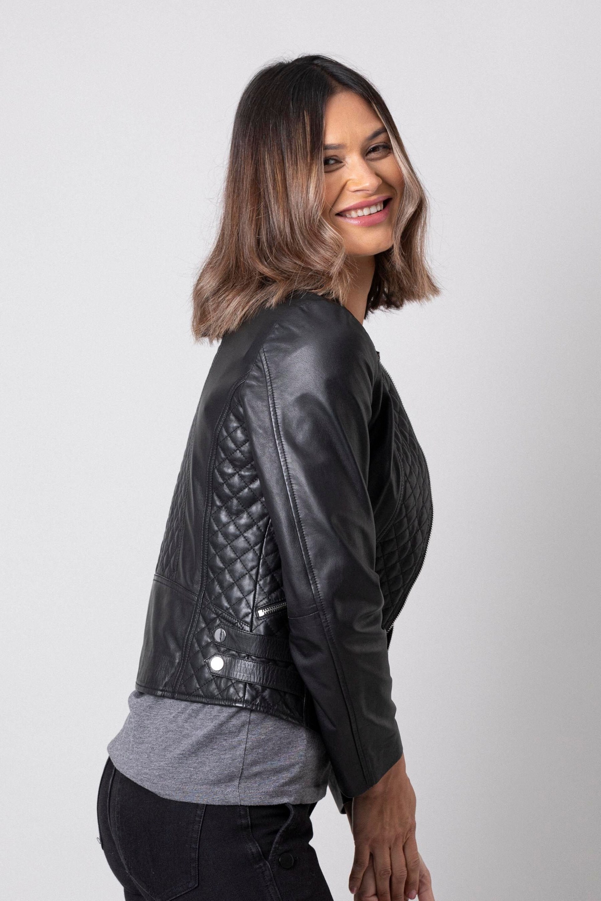 Lakeland Leather Black Devoke Leather Jacket - Image 6 of 14