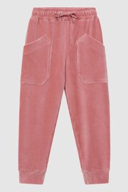 Reiss Pink Kora Junior Relaxed Corduroy Drawstring Trousers - Image 2 of 6